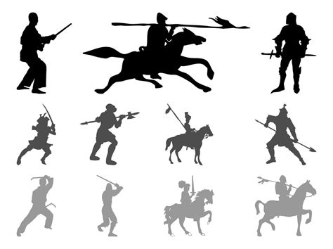 Warrior Silhouette Vector At Collection Of Warrior