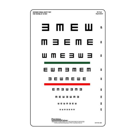 Tumbling E Visual Acuity Color Vision Screening Far Bernell Corporation