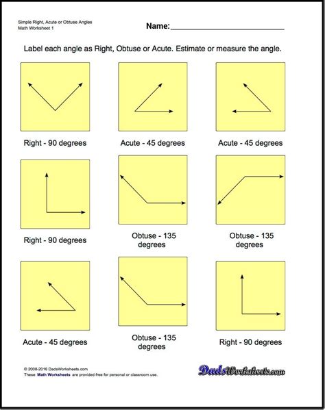 Geometry Worksheets The Basic Geometry Worksheets In This Section Cover