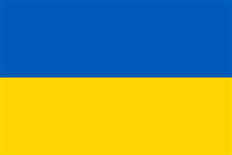 La bandera de ucrania aparece descrita en el artículo 20 de la constitución y está compuesta por dos franjas horizontales de igual tamaño de color azul la superior y amarillo la inferior. Ucrania - Wikipedia, la enciclopedia libre