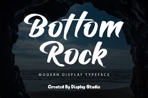 Bottom Rock Font Displaystudio Fontspace