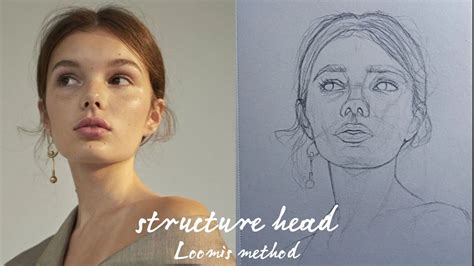 How To Draw A Portrait Using Loomis Method Frontal View Seen From An
