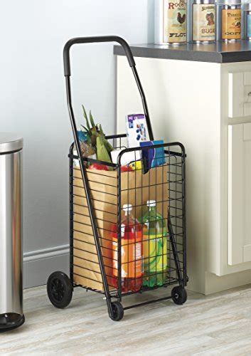 Whitmor Rolling Utility Shopping Cart Black Pricepulse