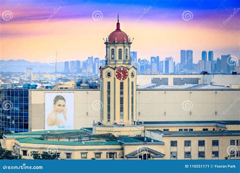 Manila City Hall Clock Tower At Sunset Editorial Photo Image Of