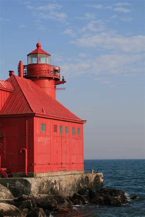 Coast Guard Lighthouse A Coast Guard Ligthouse Door County Flickr