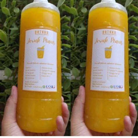 Jual Jus Jeruk Manis 1 Liter Fresh Produksi Jus Segar Cikarang Shopee Indonesia