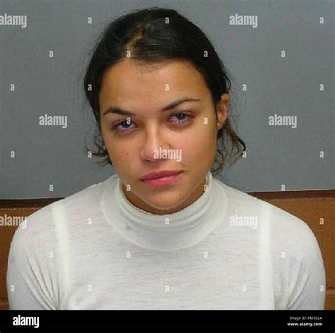 Booking Mugshot Of Michelle Rodriguez When Arrested By Honolulu Cops