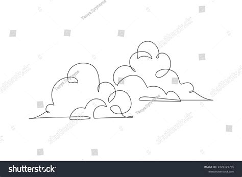 abstract sun clouds continuous line art stock vector royalty free 2226129765 shutterstock
