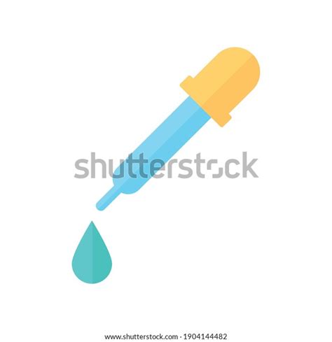 Chemistry Dropper Science Flat Style Vector Stock Vector Royalty Free