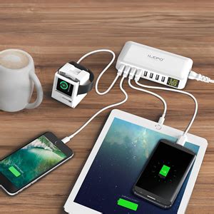 ILepo 8 Port USB Charger Charging Station For Multiple Device With LED