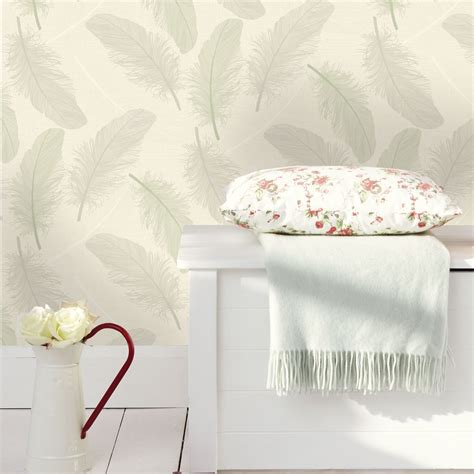 See more ideas about wallpaper, galerie wallpaper, living room. K2 Green & Cream Maisey Wallpaper | Departments | DIY at B&Q