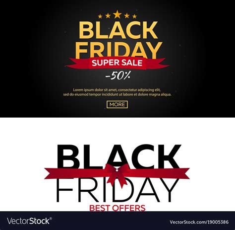 Black Friday Sale Friday Banner Shopping Vector Image