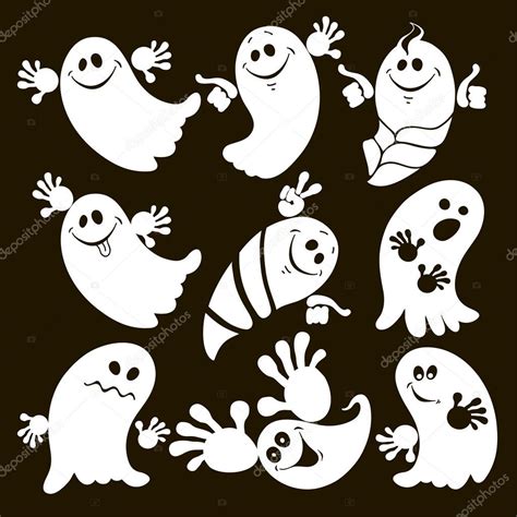 Set Of Halloween Ghosts Stock Vector Image By ©maritimem 53070889
