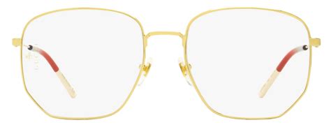 Gucci Womens Octagonal Eyeglasses Gg0396o 002 Goldsylvie 56mm Shop Premium Outlets