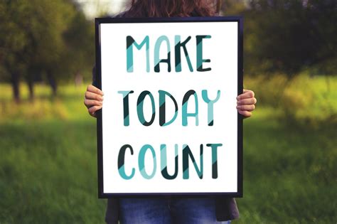 Make Today Count Printable Wall Art Inspirational Quote Etsy