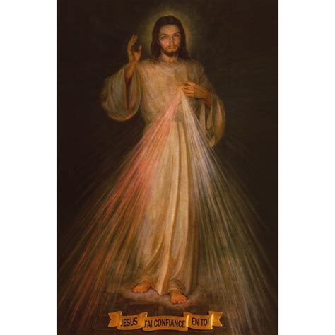 Image Jésus Miséricordieux Jésus J Ai Confiance En Toi Peinture Adolf Hyla Format 7x10 Cm