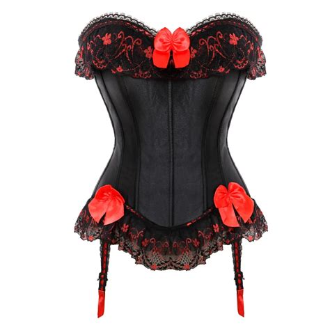 sexy overbust corset clubwear waist cincher bustier women s carnival