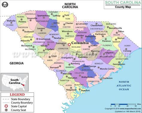 South Carolina County Map South Carolina Counties County Map Map