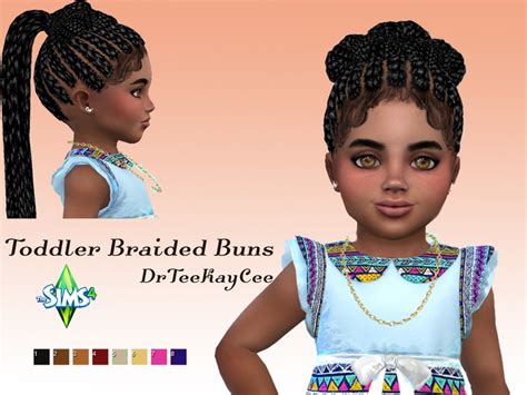 Sims 4 Hairs ~ The Sims Resource Toddler Braided Buns By