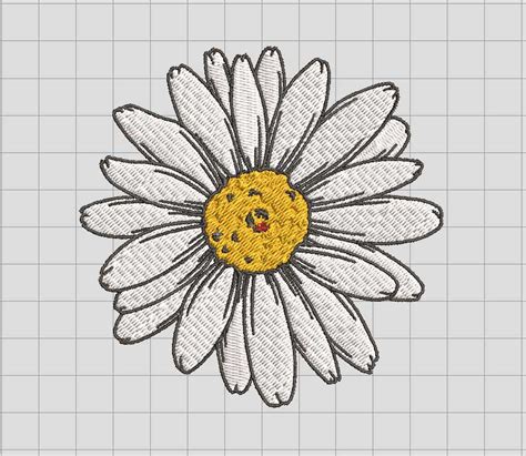 Daisy Embroidery Design Daisy Embroidery File Daisy Flower Embroidery