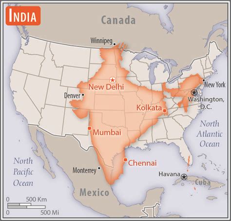 Size Of India Compared To United States Vivid Maps World Geography