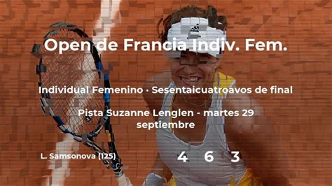 Resultados De Tenis En Directo Partido Sofia Kenin Liudmila Samsonova En Open De Francia