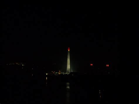 Night Time In Pyongyang Night Time View Of Juche Tower Fro Flickr
