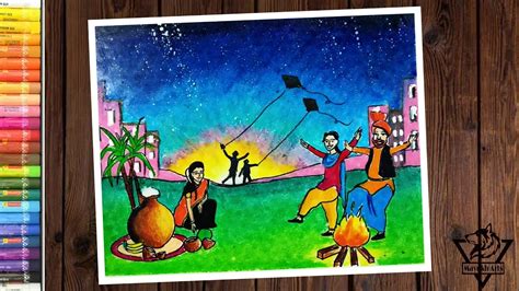 Happy pongal, pongal cards, pongal festival, pongal greetings, pongal messages, pongal pictures, pongal quotes, pongal sms, pongal happy pongal rangoli. Makar Sankranti drawing easy | Pongal Festival drawing ...