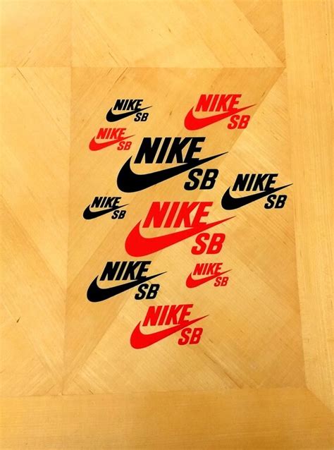 Nike Sb Red And Black Logo Vinyl Decals 10 Pack Die Cut No Etsy