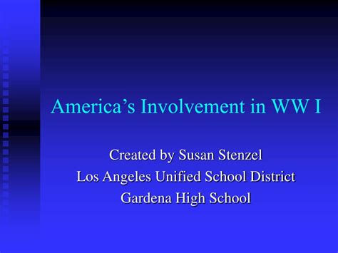 Ppt Americas Involvement In Ww I Powerpoint Presentation Free
