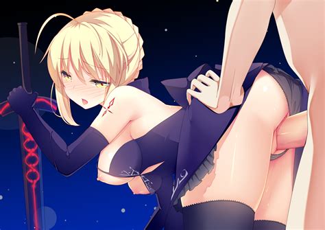 Rule 34 Artoria Pendragon Alter Bottomless Breasts Clothed Female