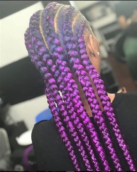 Striking 25 Purple Braids On Dark Skin New Natural Hairstyles
