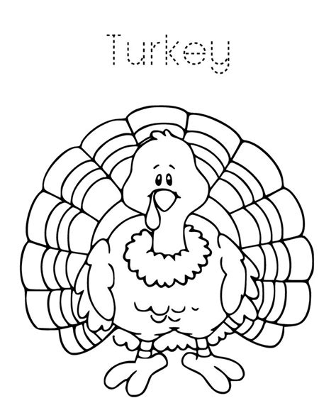 Cute Baby Turkey Traceable Coloring Page ⋆ Coloringrocks