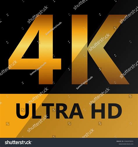 4k ultra hd icon on white stock vector royalty free 2162470931 shutterstock
