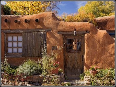 The Doors Of Santa Fe Enter Adobe House New Mexico Adobe