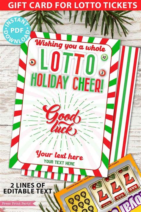 Christmas Lottery Ticket Holder Wishing You A Whole Lotto Holiday