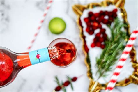 make a festive cranberry christmas spritzer with just 3 ingredients