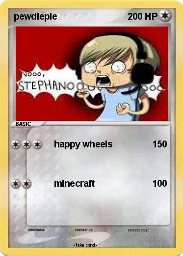 Pokémon Pewdiepie 322 322 Happy Wheels My Pokemon Card