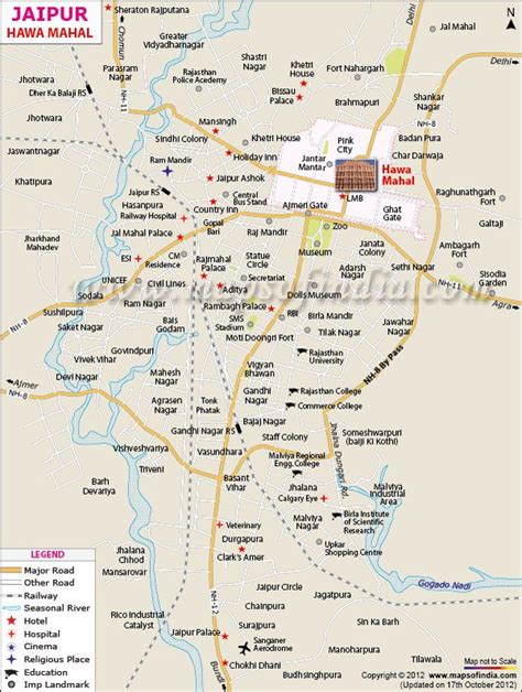 Location Map Of Hawa Mahal City Palace Jaipur Jaipur Travel Jaipur