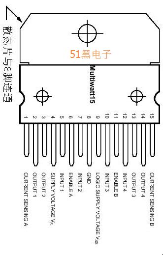 L298n引脚图及点击驱动单片机代码与资料 51单片机