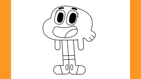 How To Draw Darwin Watterson The Amazing World Of Gumball Youtube