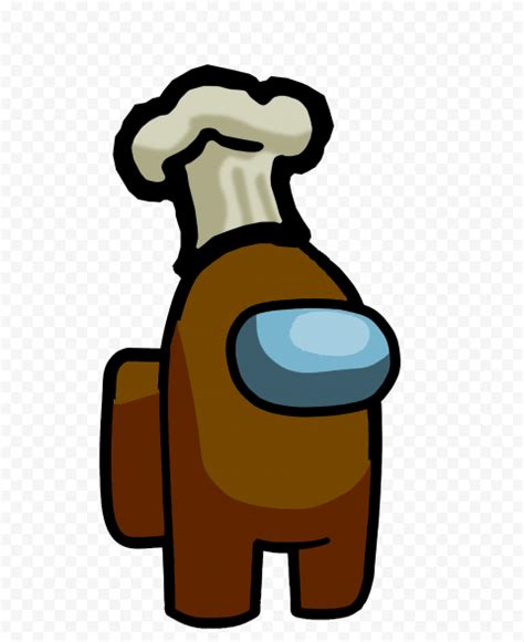 Hd Brown Among Us Crewmate Character With Chef Hat Png Citypng
