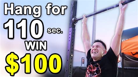 Hang For 110 Seconds Win 100 Hang Challenge Carnival Game Youtube