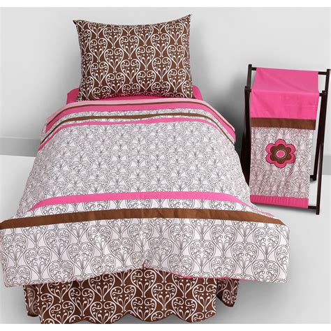 Damask Pink/Chocolate Toddler Bedding Collection - Walmart.com