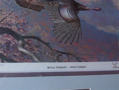1985 royal domain wild turkey print and nwtf stamp ned smith signed and numbered 1754169087
