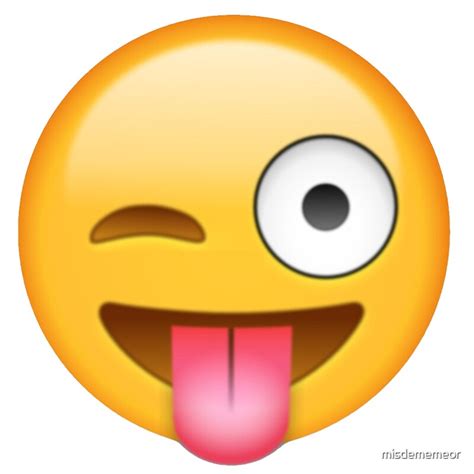 Smiley Face Tongue Out Emoji Stickers By Misdememeor Redbubble