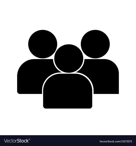 Flat Group People Icon Symbol Background Vector Image