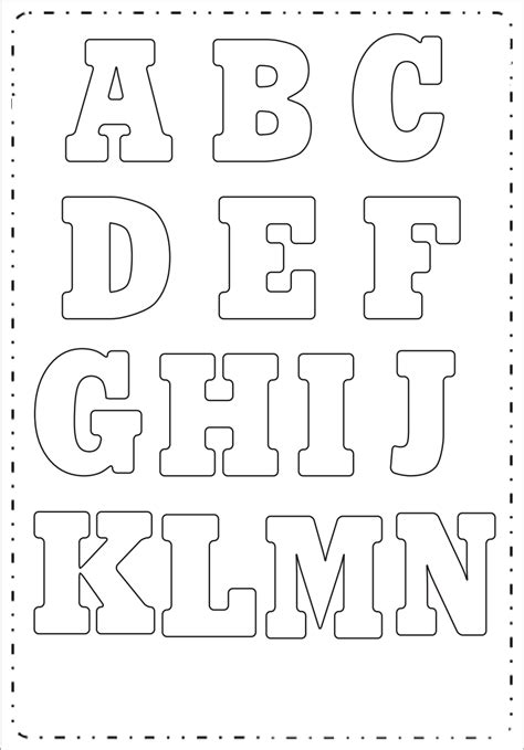 Moldes De Letras Do Alfabeto Para Imprimir Tamanho Medio 0A2