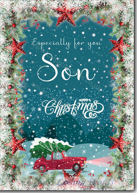 Son Merry Christmas Greeting Cards By Loving Words