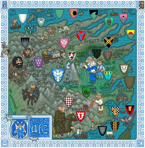 The Vale Game Of Thrones Map Westeros Map A Song Of Ice And Fire
